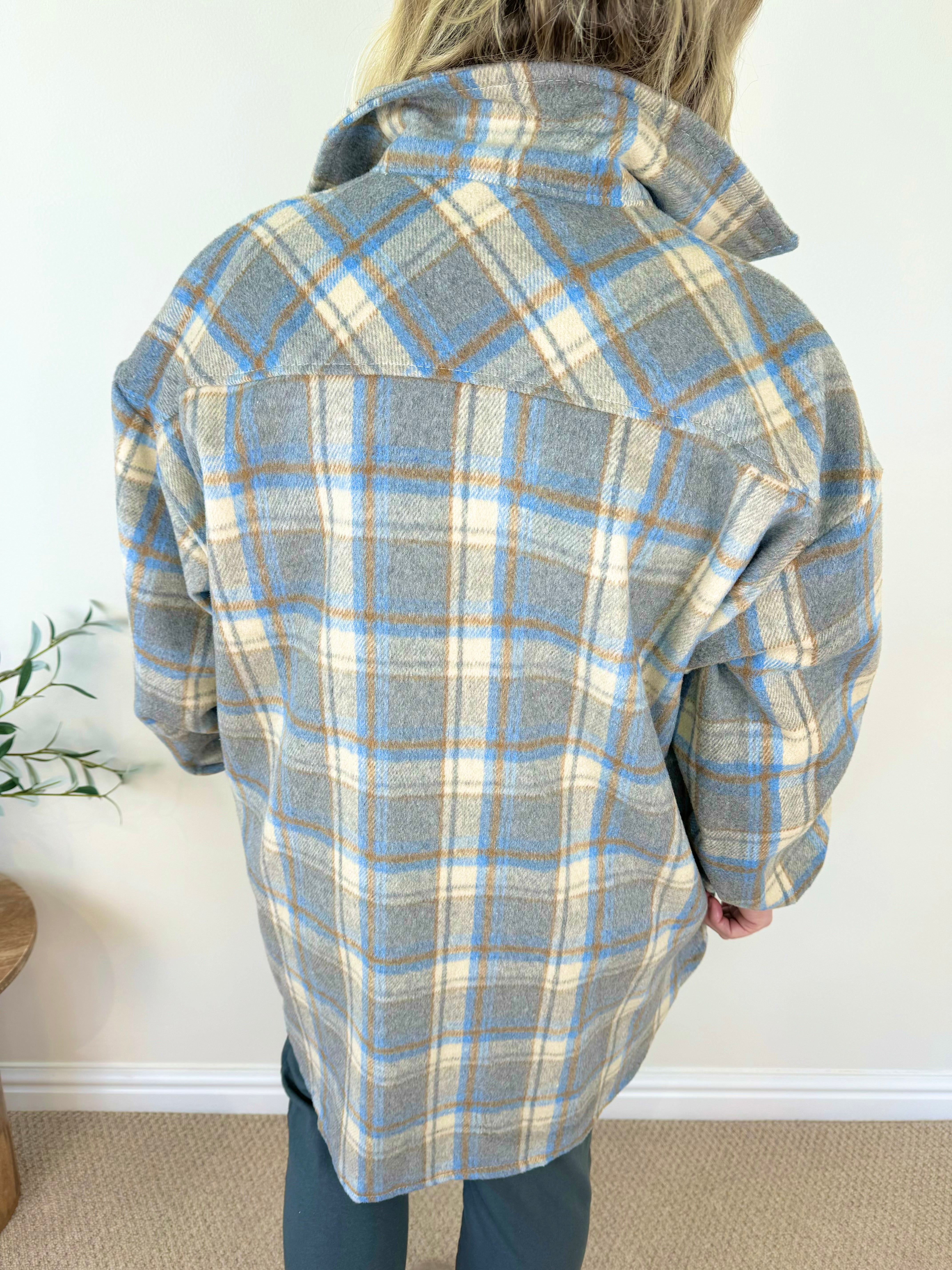 Double Pocket Freya Check Shacket AW24