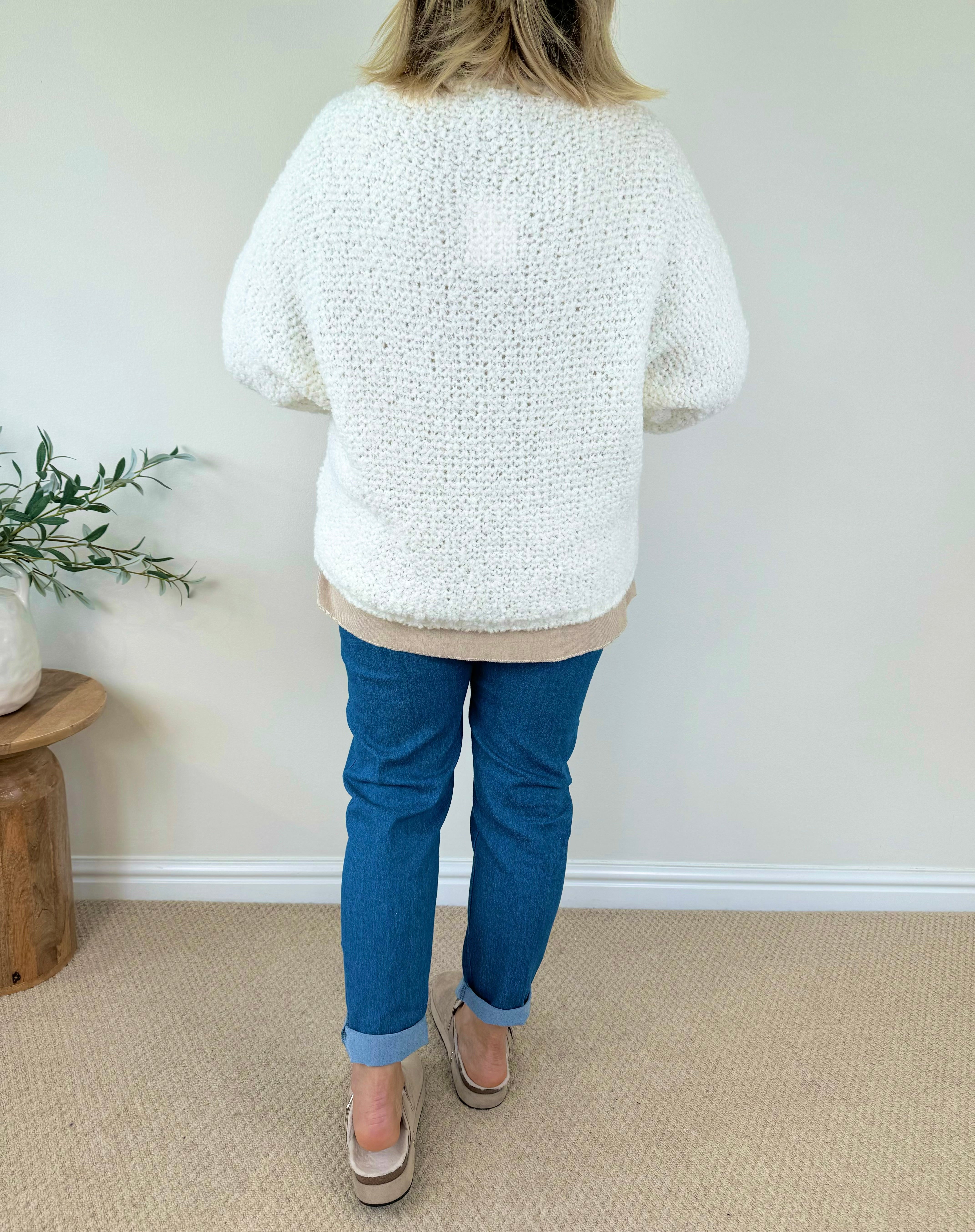 Wool Mix Popcorn Cable Knit Liana Jumper AW24