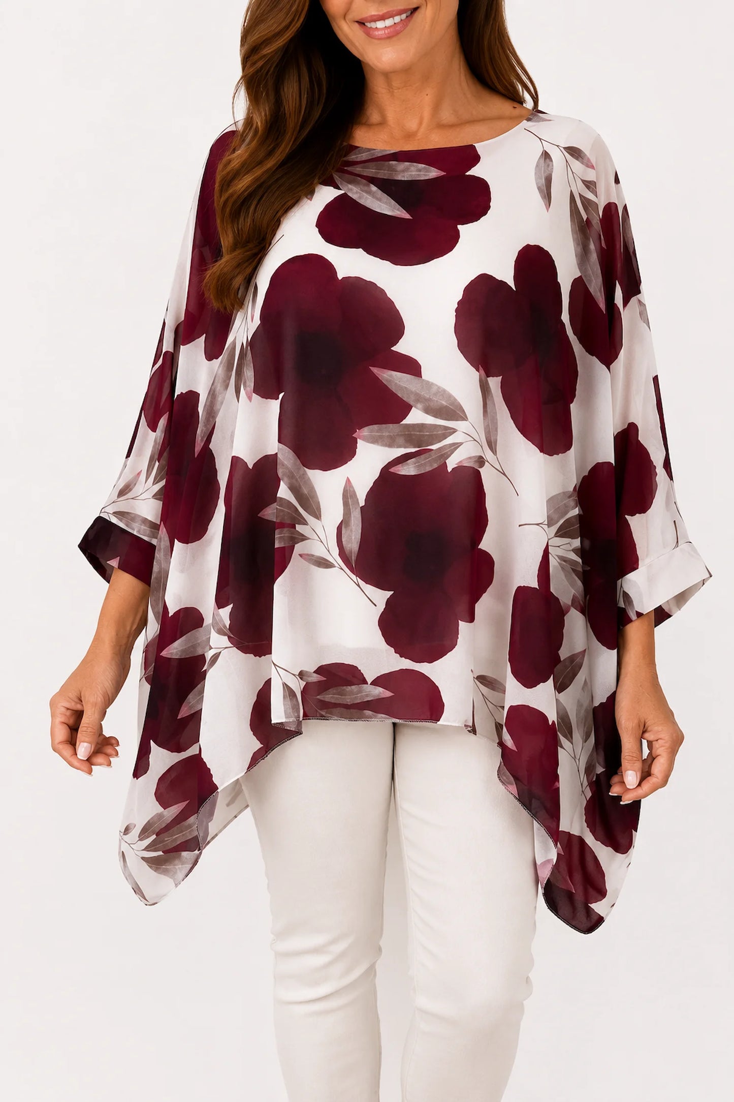 Fully Lined Juliet Batwing Chiffon - Grape