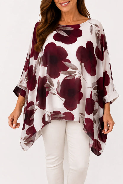 Fully Lined Juliet Batwing Chiffon - Grape