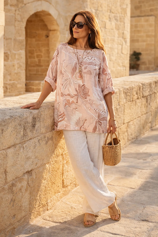 The Amalfi Set - Baby Pink/White