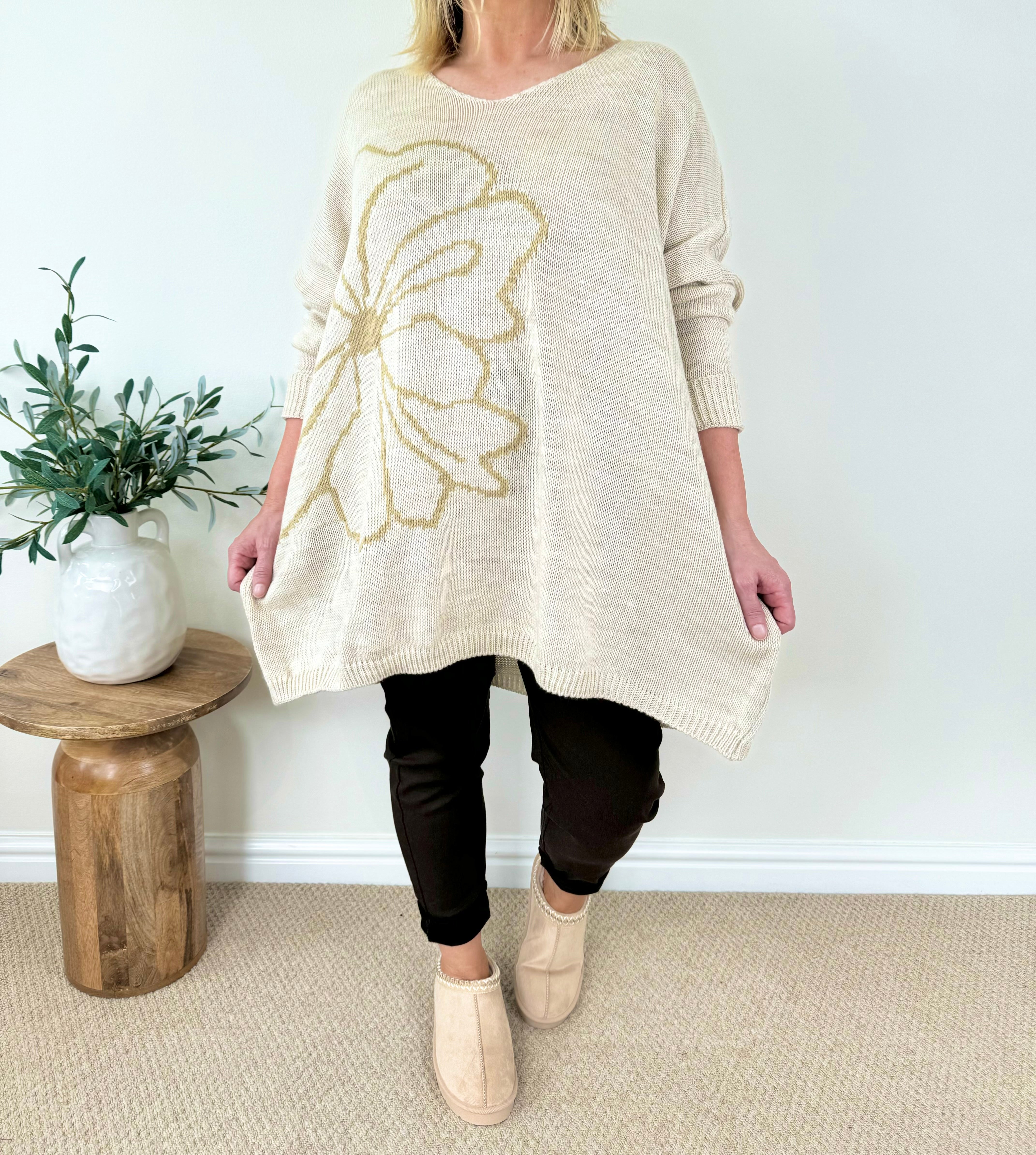 Gold Clover Knit Jumper AW24