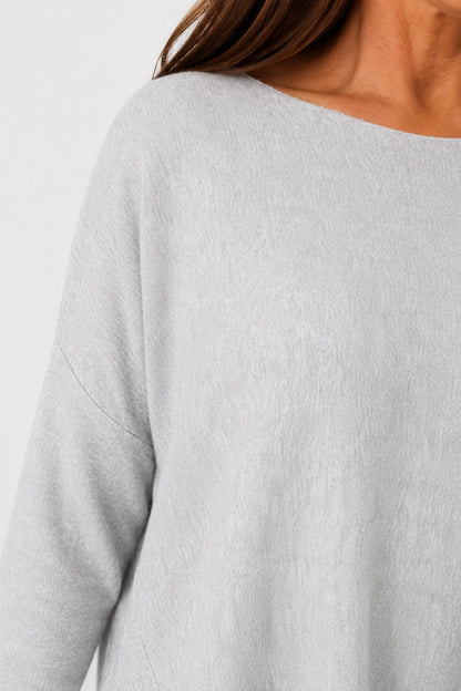 Wool Mix Soft Knit Cassi Top - Stone