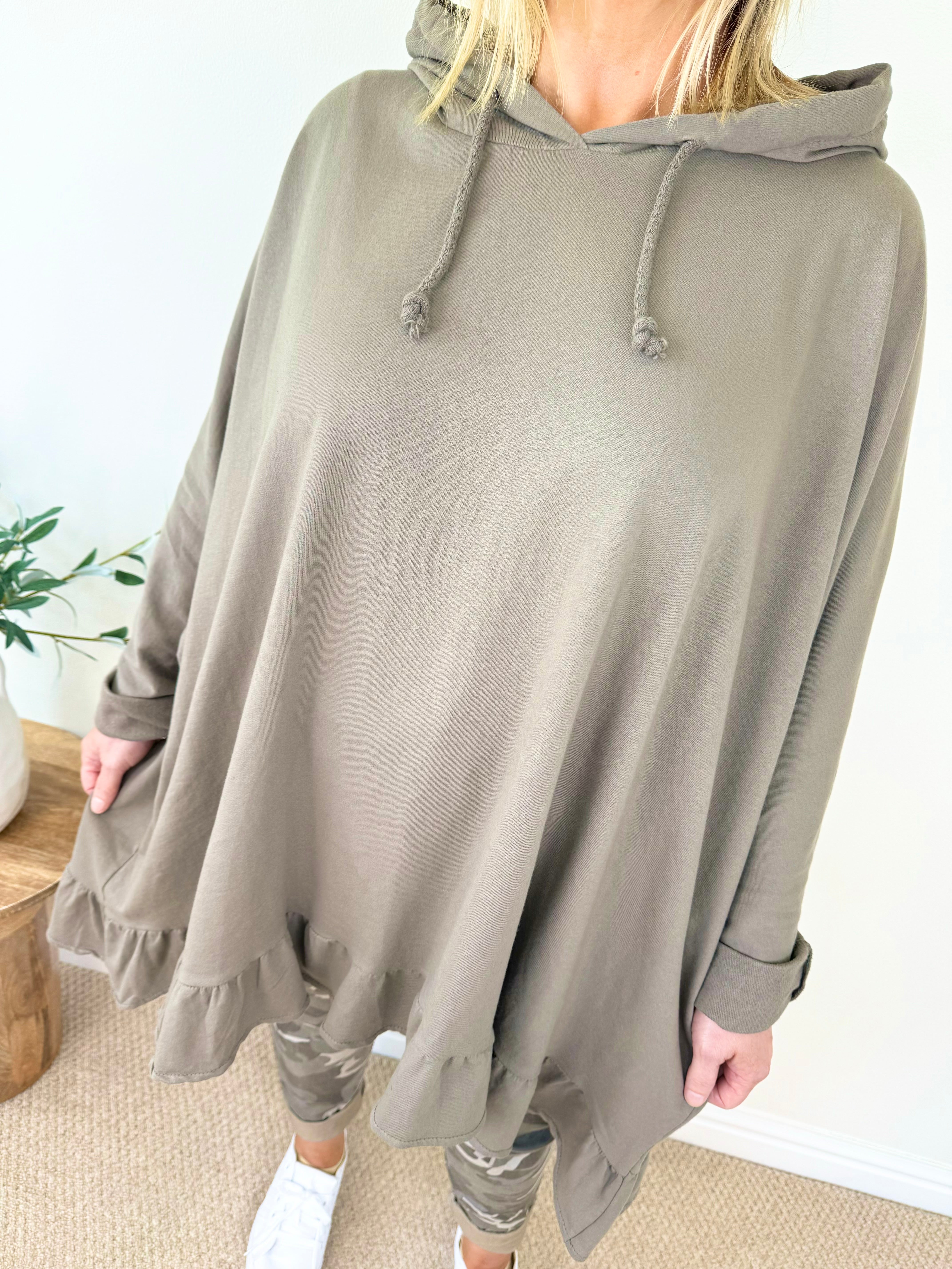 Frill Bottom Cotton Lexi Hoodie SS24