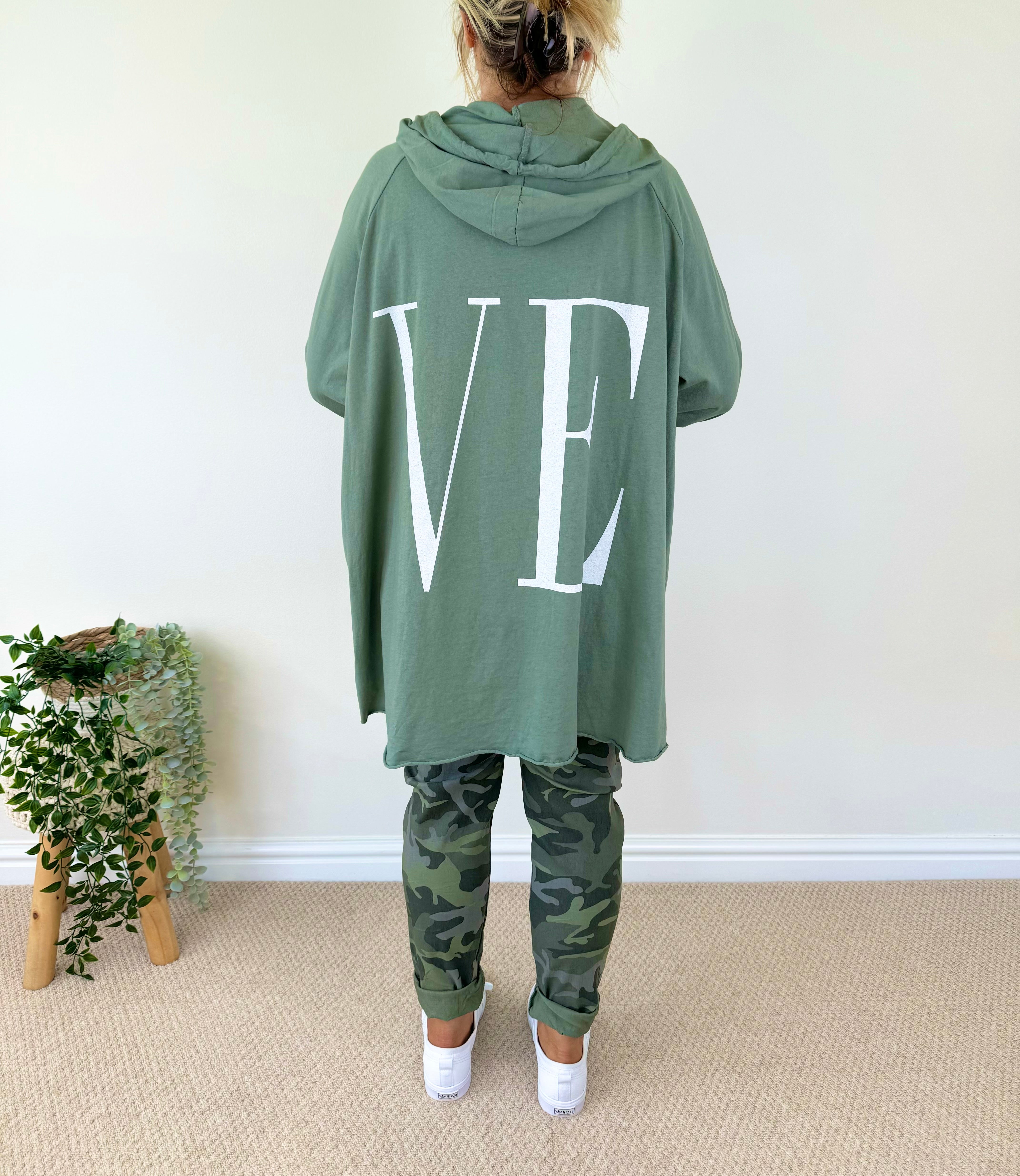 Pure Cotton LOVE Hooded Top SS24