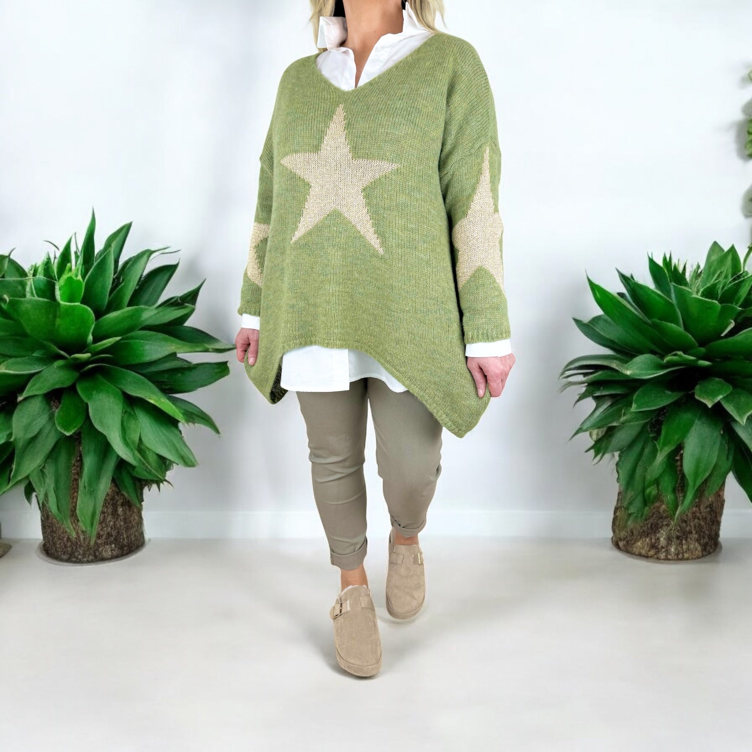 Wool Mix Gold Star Milan Premium Knit Jumper AW24