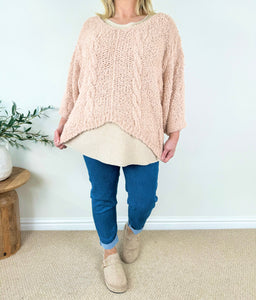 Wool Mix Popcorn Cable Knit Liana Jumper AW24