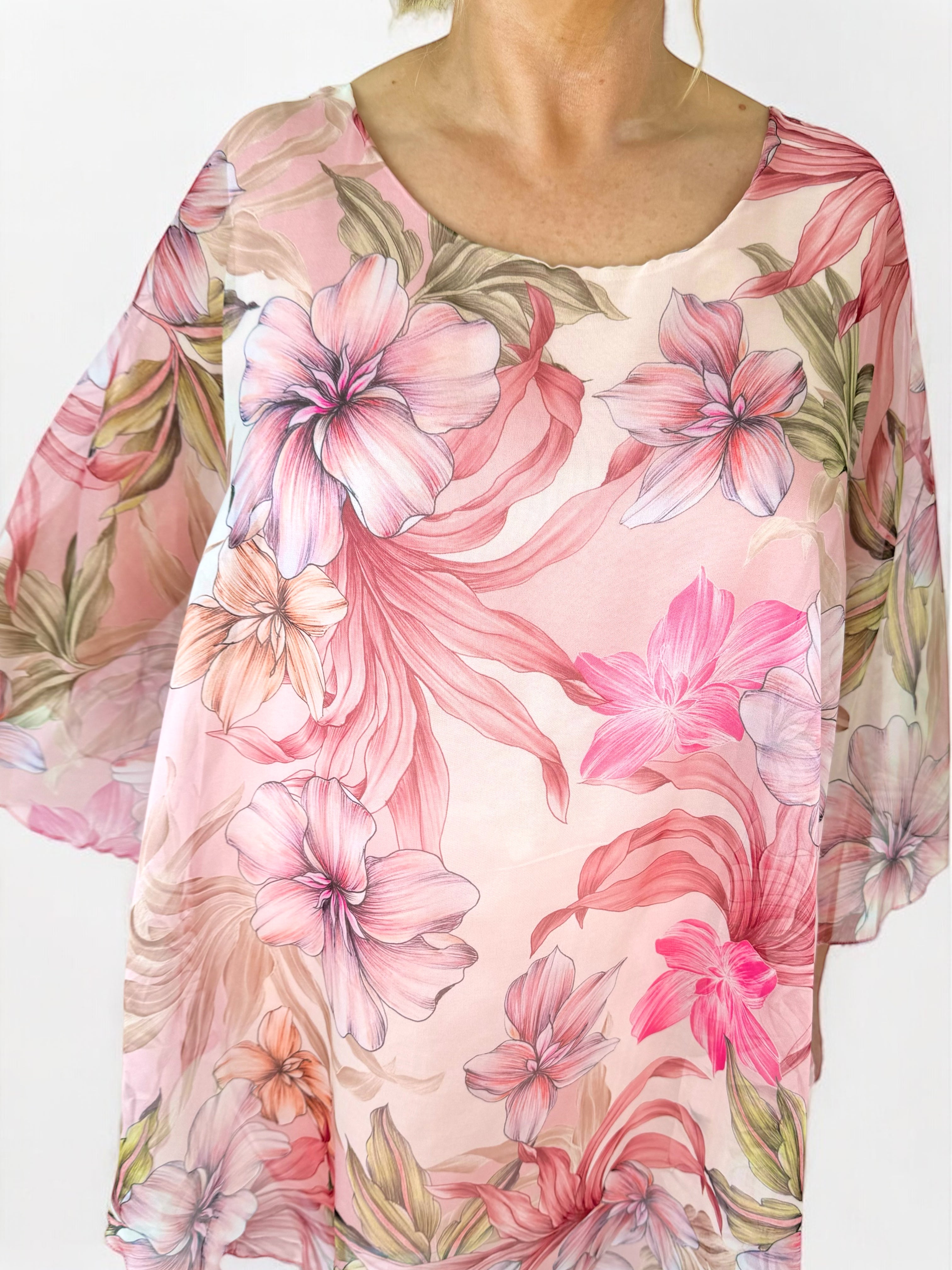 Fully Lined Sarissa Chiffon - Petal Pink