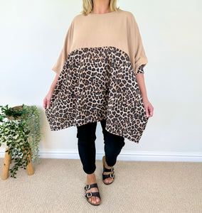 Leopard Print Cut Off Bianca Top SS24