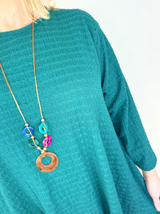 Lilly Necklace Top AW24 - Emerald Green