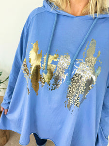 Pure Cotton Metallic Ravi Raw Edge Hoodie SS24