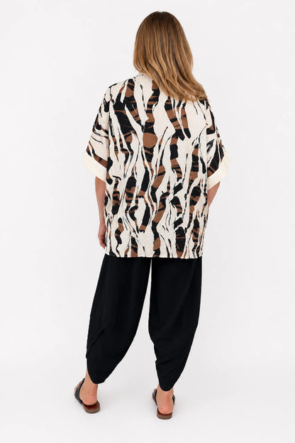 Gold Stitch Everet Button Shirt - Mocha