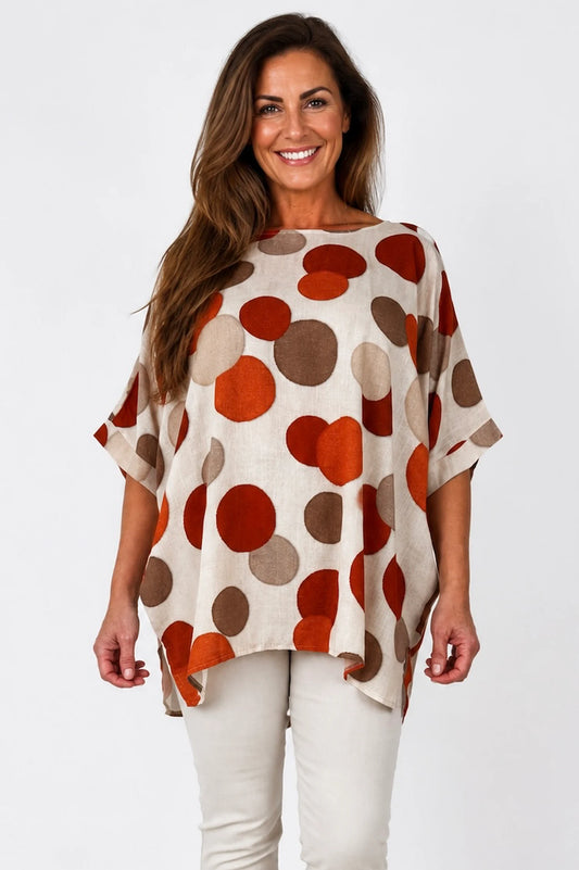 Spotted Alexia Top - Sunset