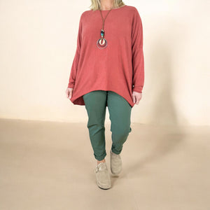 Wool Mix High Low Gigi Necklace Top AW24