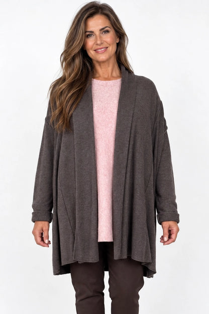Soft Knit Tropez Cardigan - Chocolate