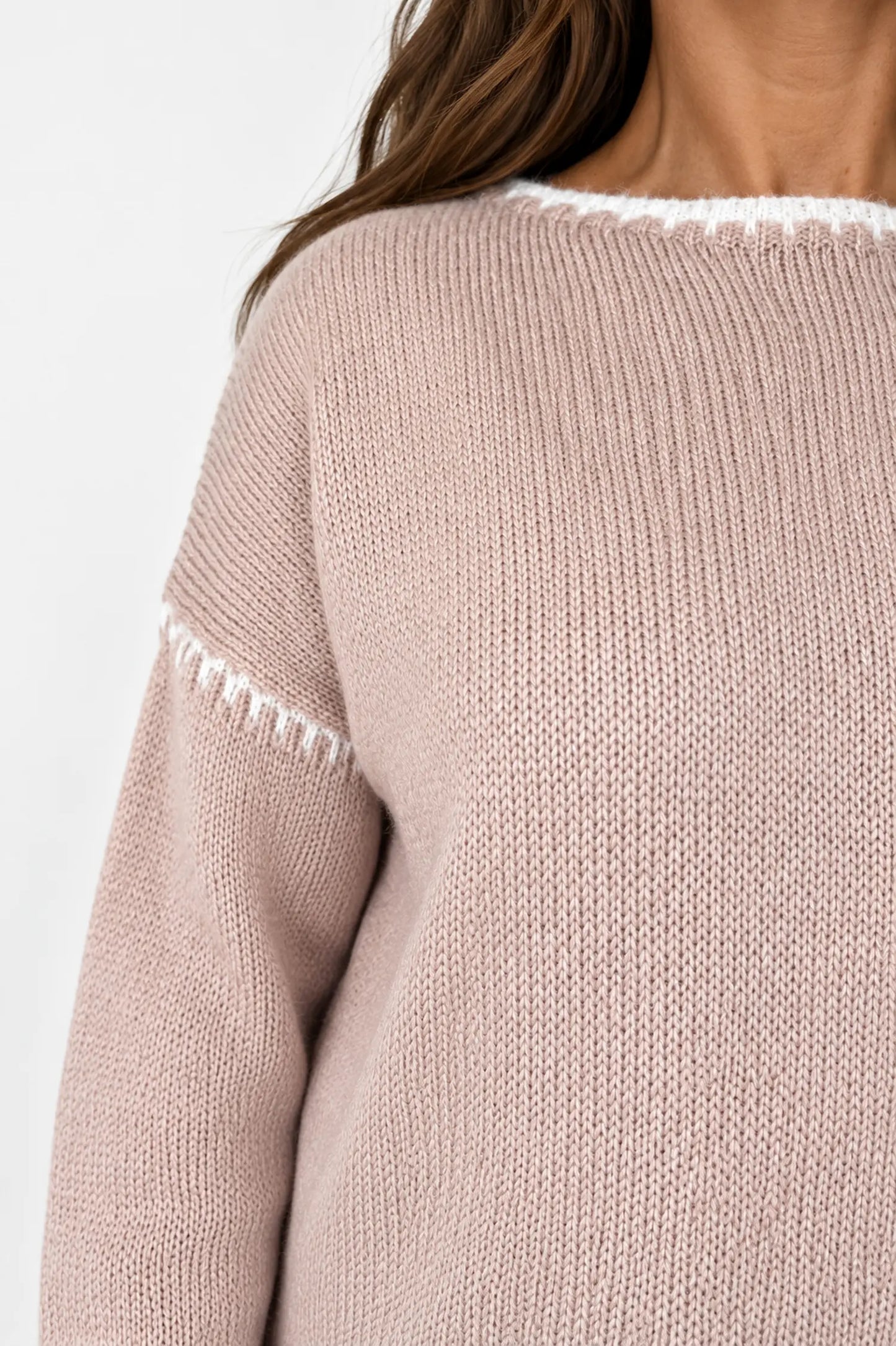 Wool Mix Veronica Lightweight Knit Jumper - Rosewood Pink
