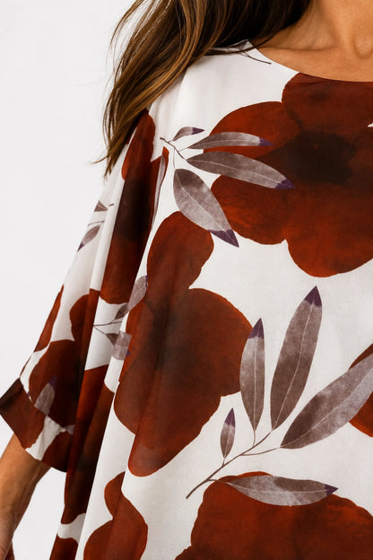 Fully Lined Juliet Batwing Chiffon - Spice Terracotta