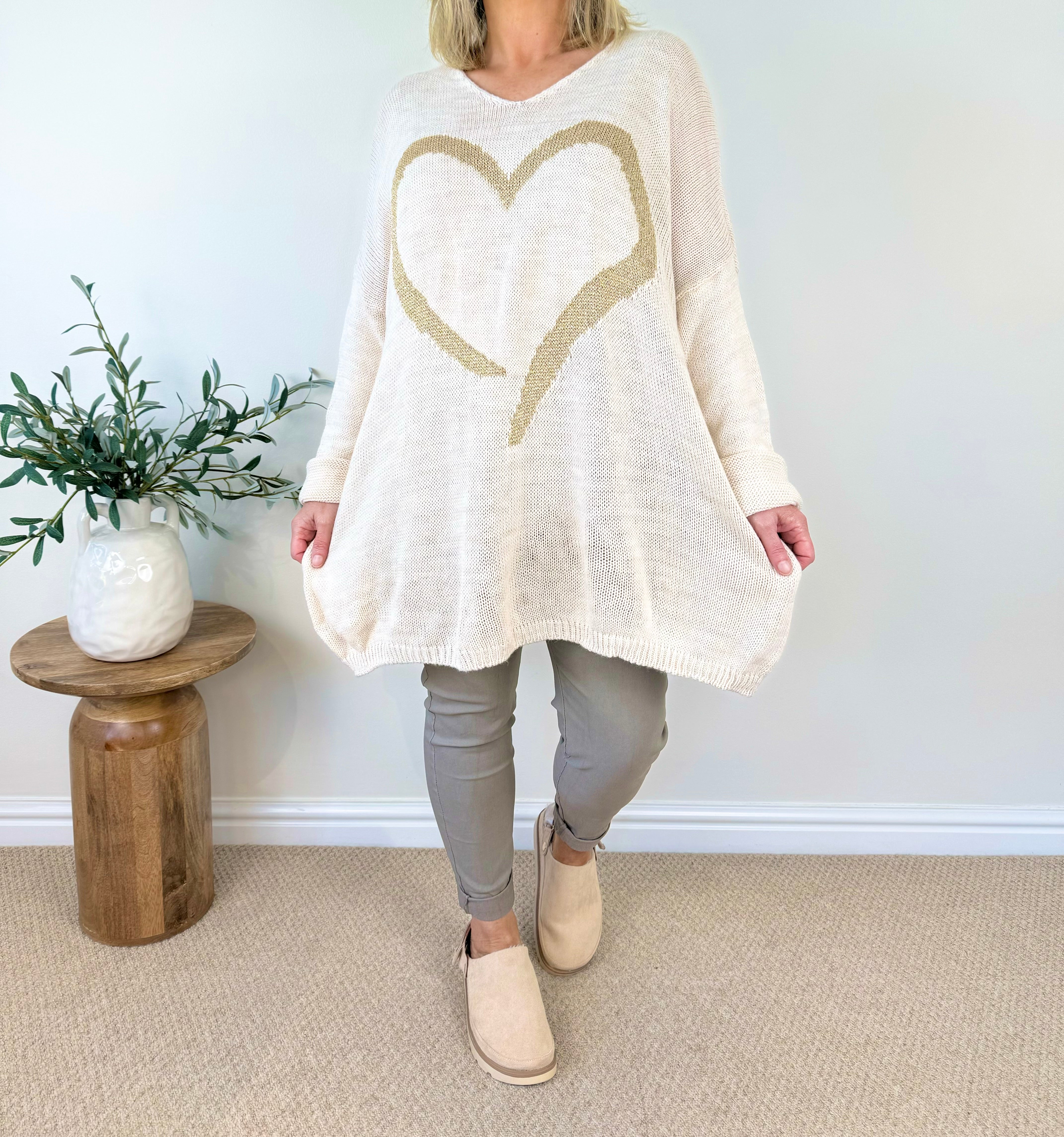 Golden Heart Knit Jumper AW24