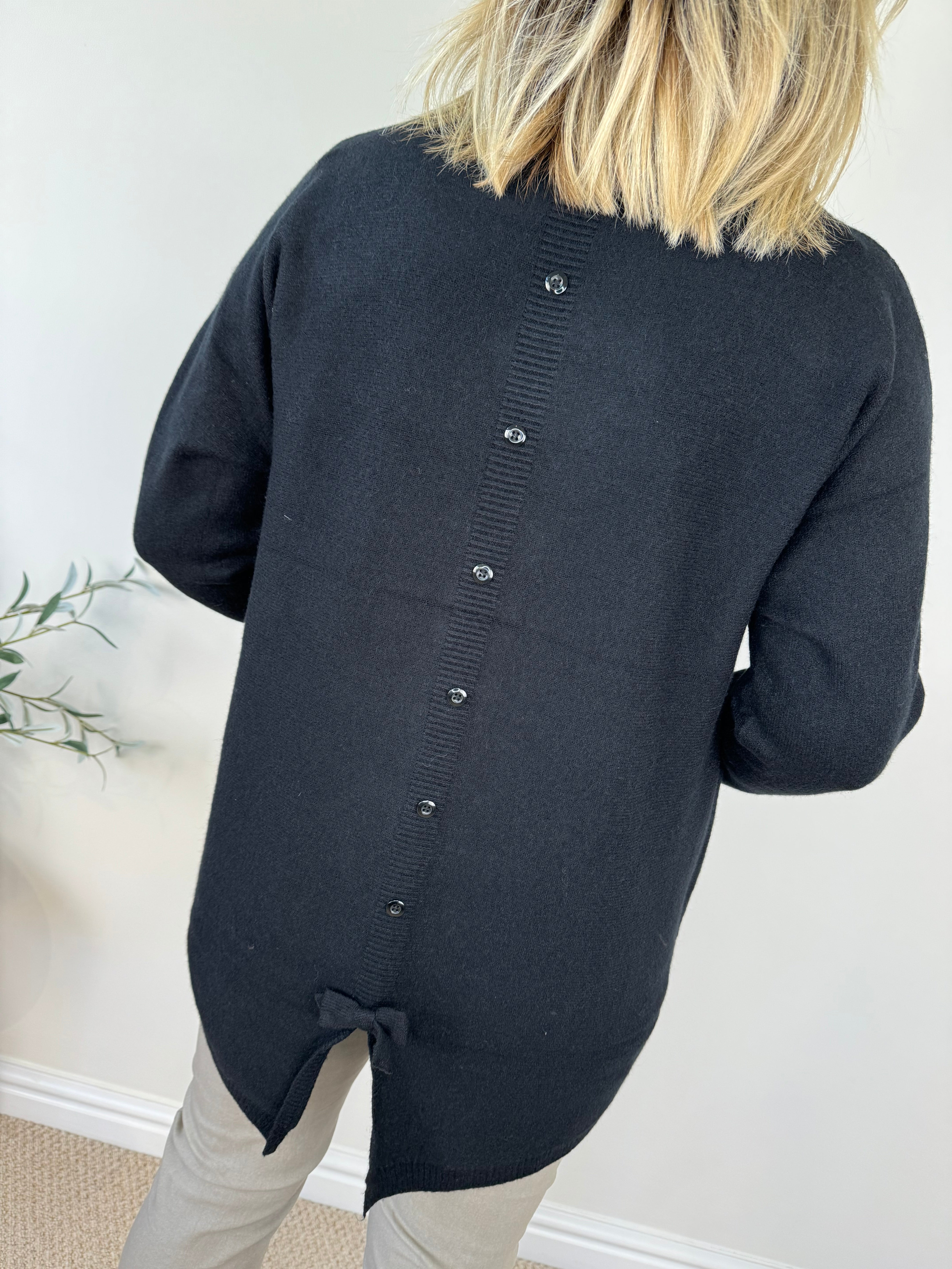 Premium Knit Button Back Double Pocket Viera Jumper AW22