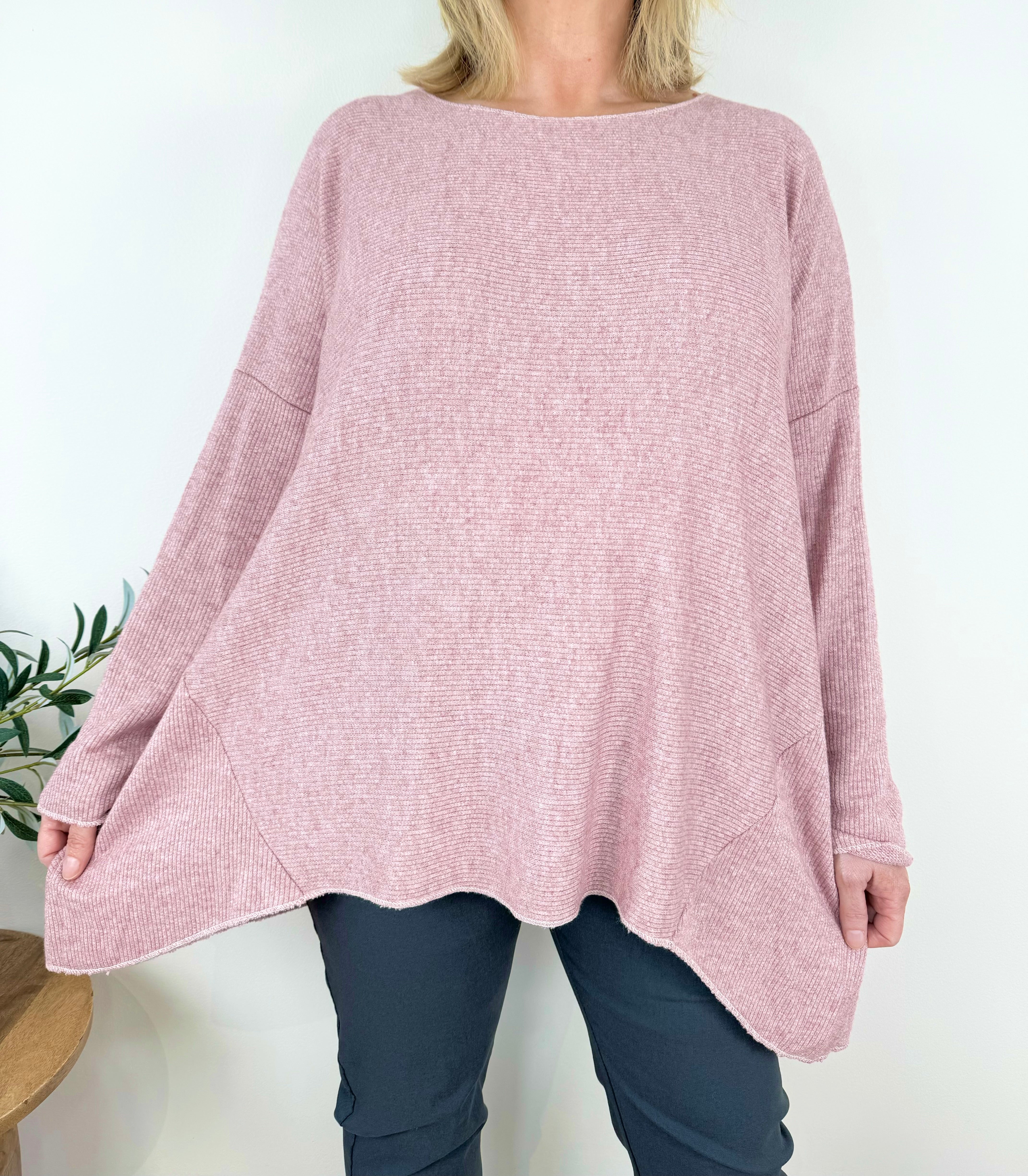 Wool Mix Ribbed Knit Amalfi Top AW24