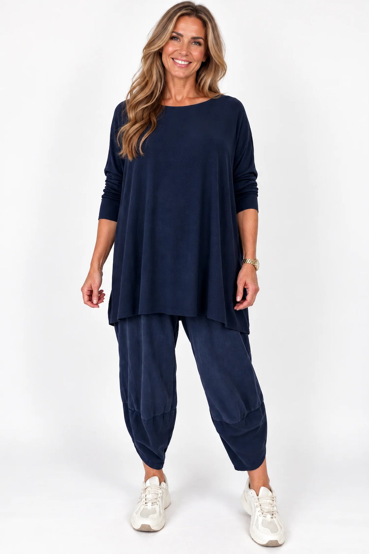 Soft Knit Tuscany Top - Navy
