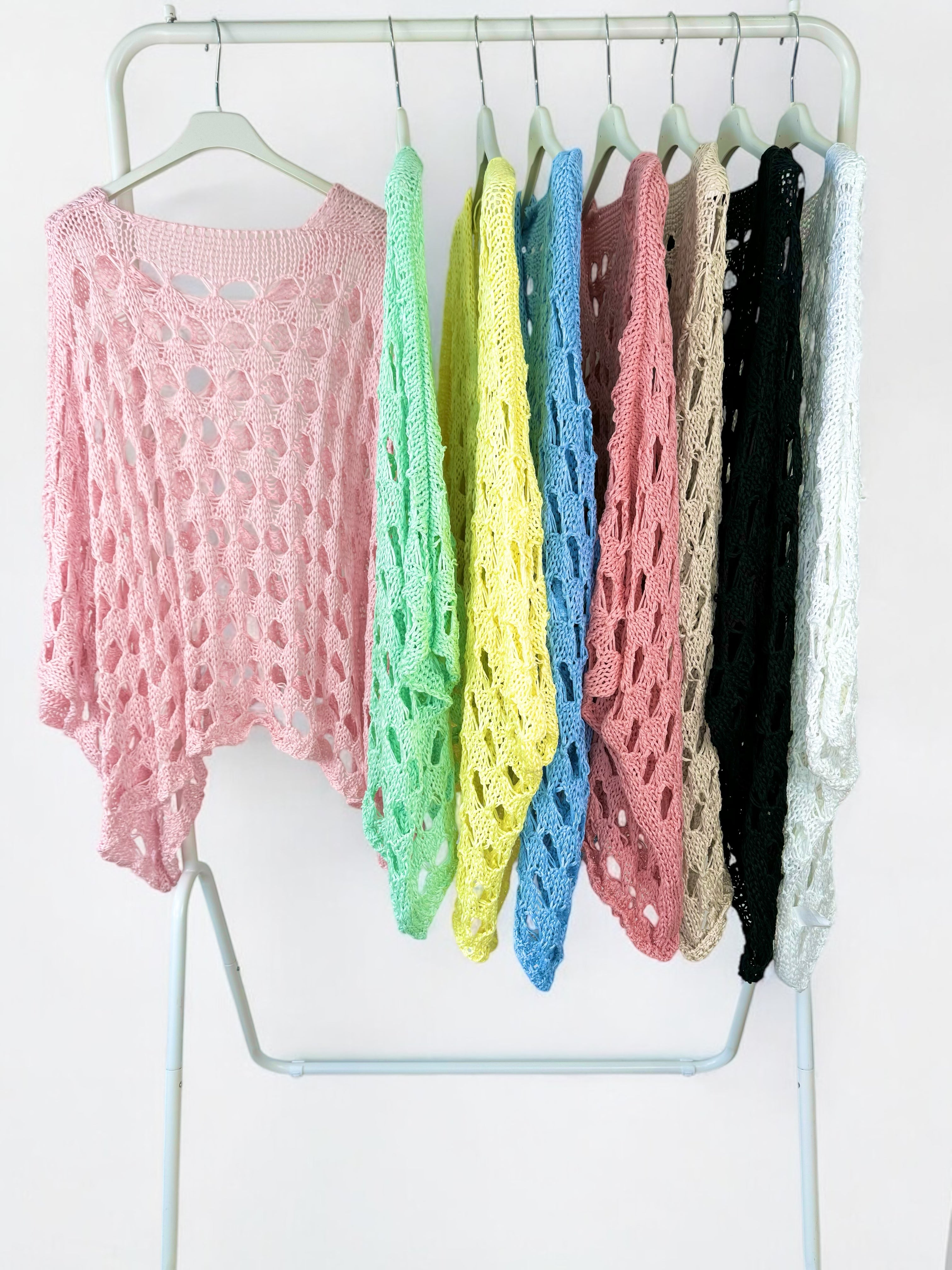 Batwing Varsia Crochet - Baby Pink