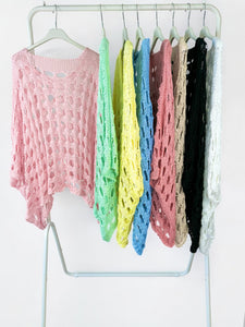 Batwing Varsia Crochet - Baby Pink
