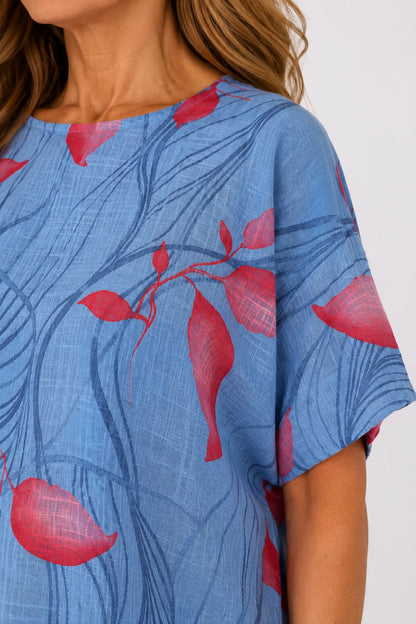 Pure Cotton Darcie Top - Powder Blue