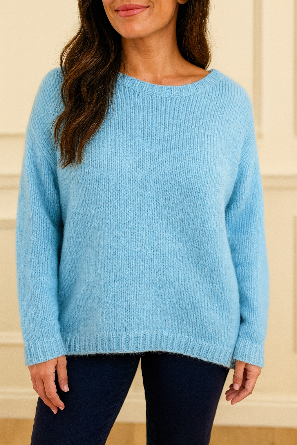 Luxury Knit Olivia Jumper - Baby Blue