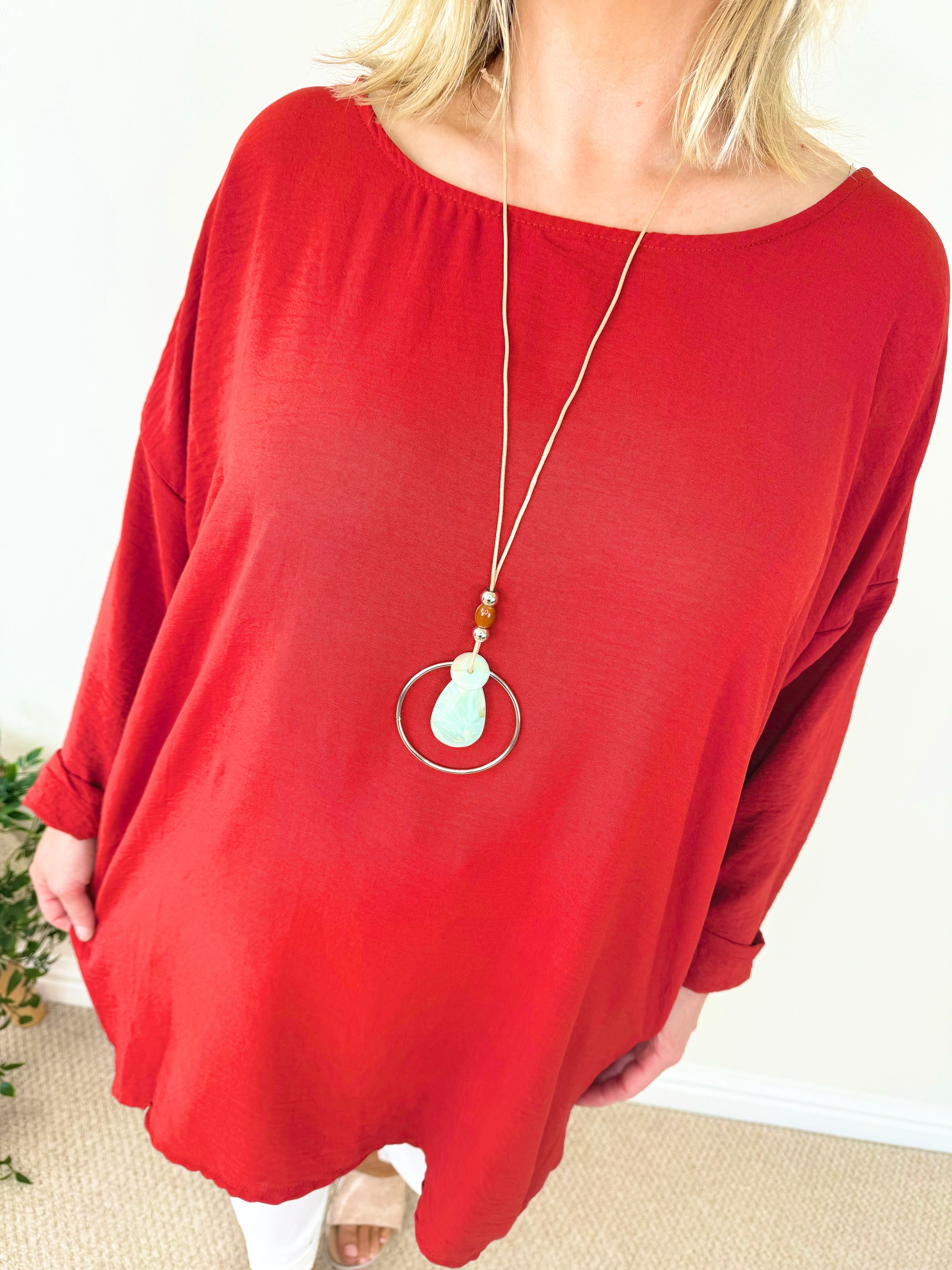 Felicity Long Line Necklace Top SS24