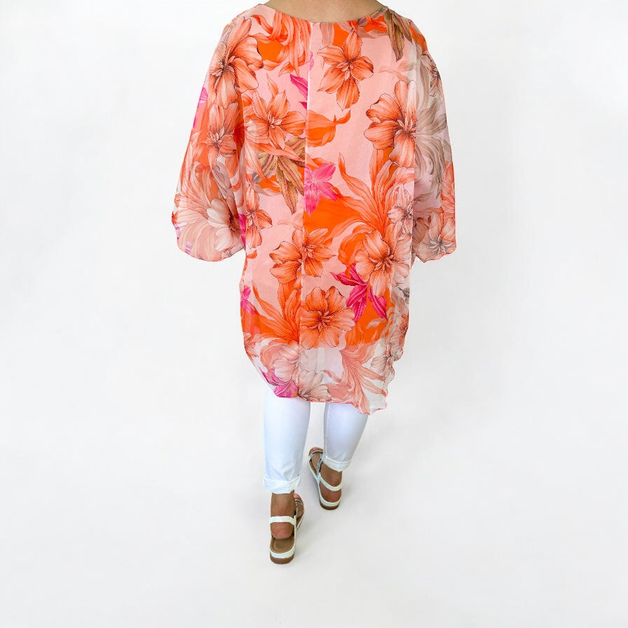 Fully Lined Sarissa Chiffon - Fresh Orange
