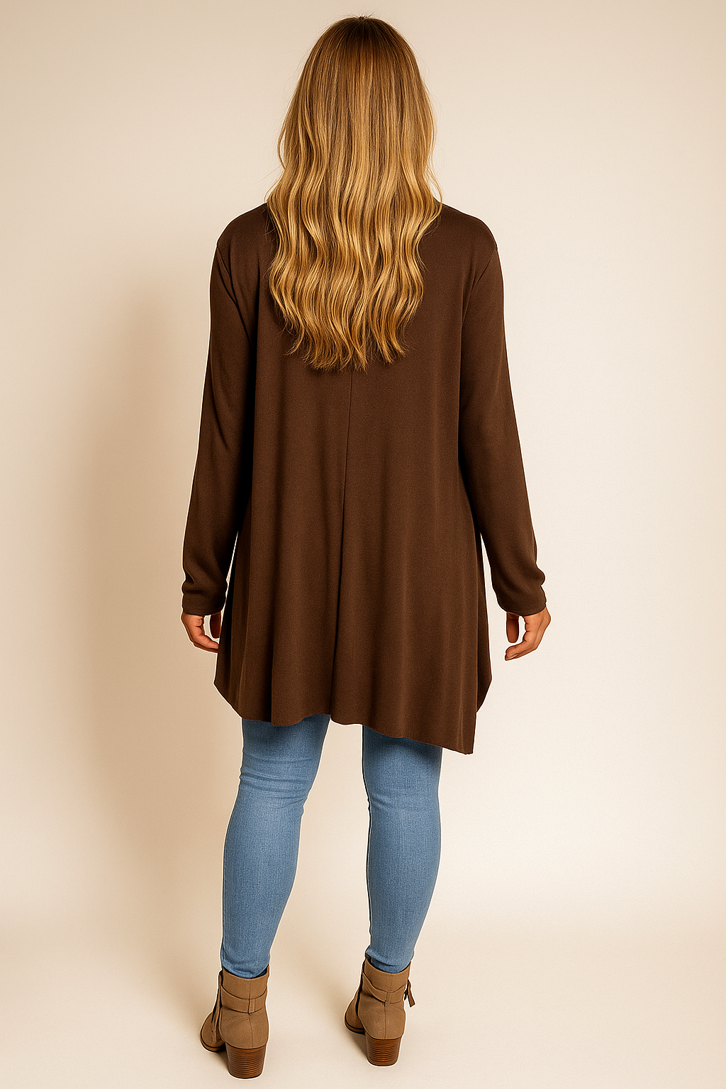 Wool Mix Diamanté Heart Ezra Top - Chocolate