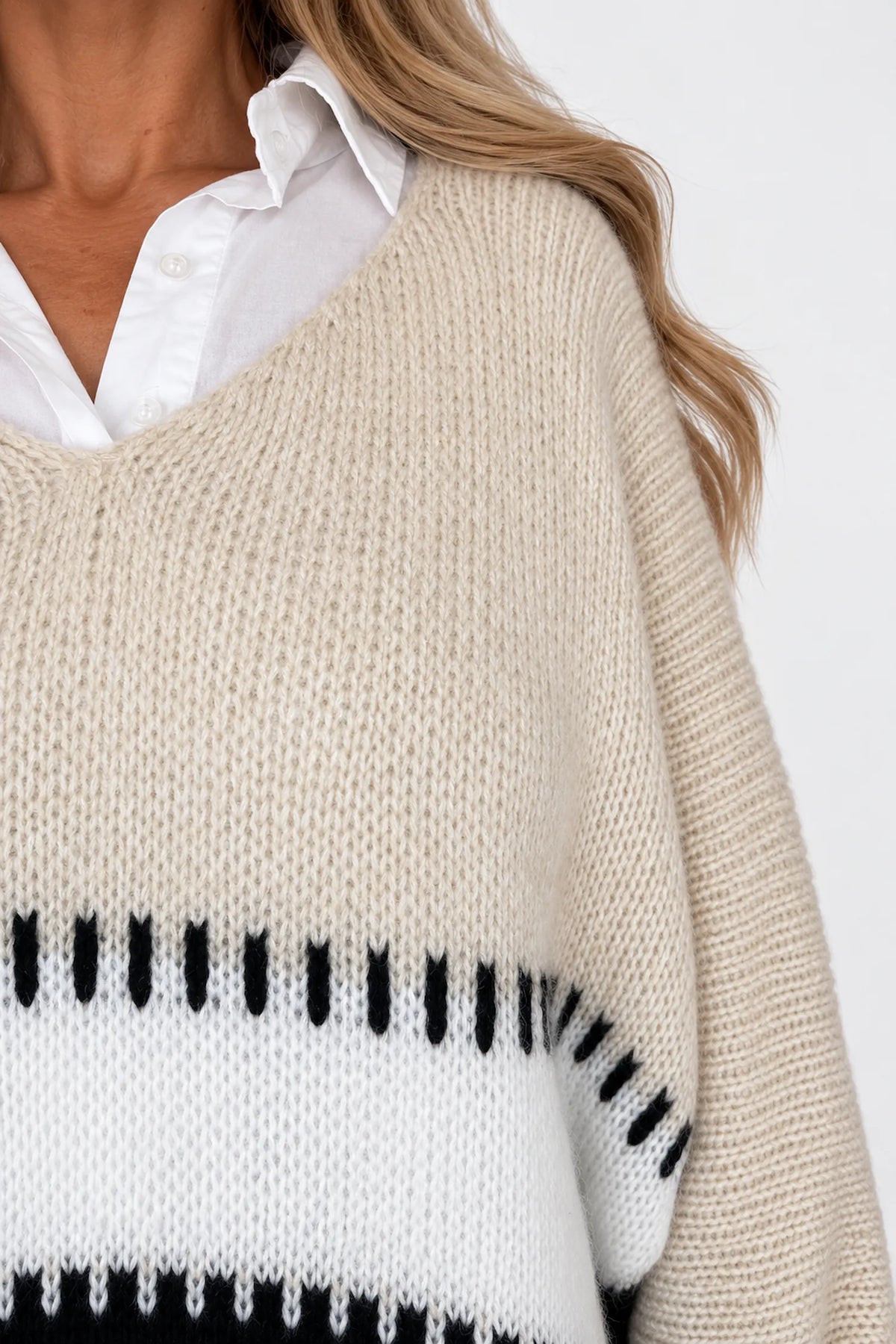 Soft Knit Parla Top - Beige