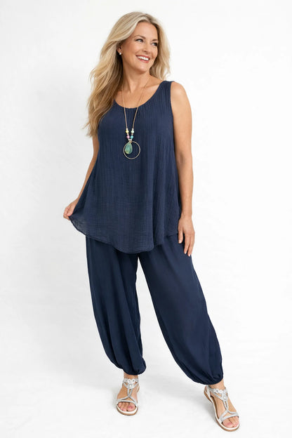 Alexa Harem Pants - Navy