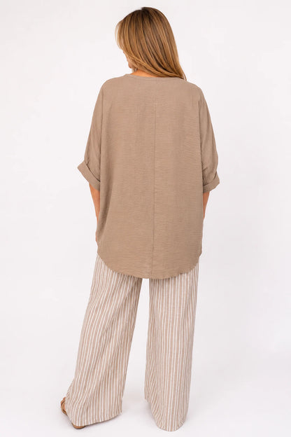 Lightweight Flow Telisa Necklace Top - Caramel