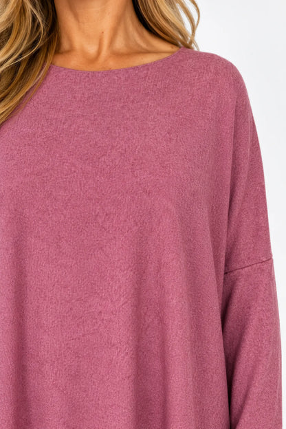 Soft Knit Tuscany Top - Raspberry Ripple