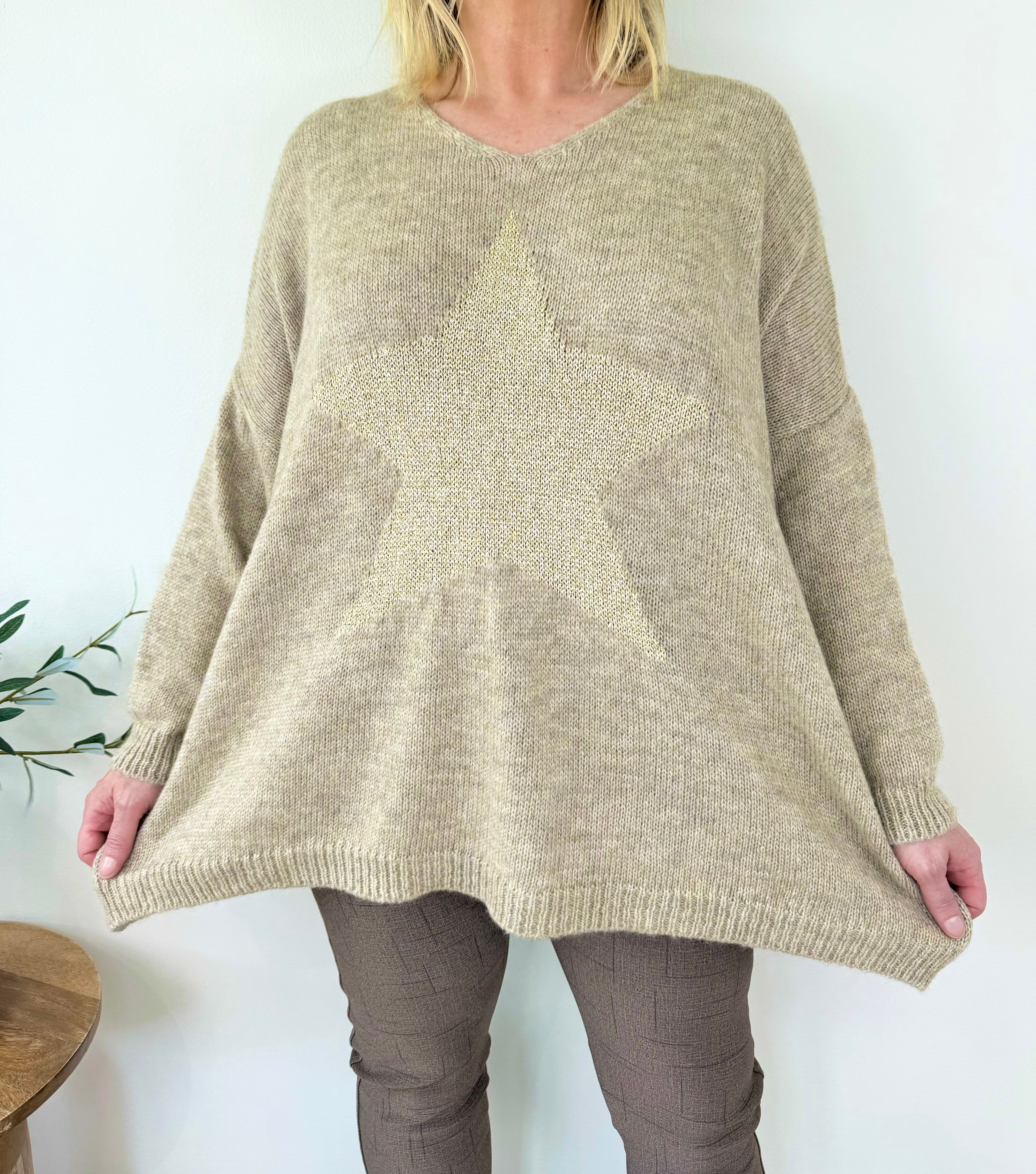 Wool Mix Premium Knit Gold Star Camilla Jumper AW24