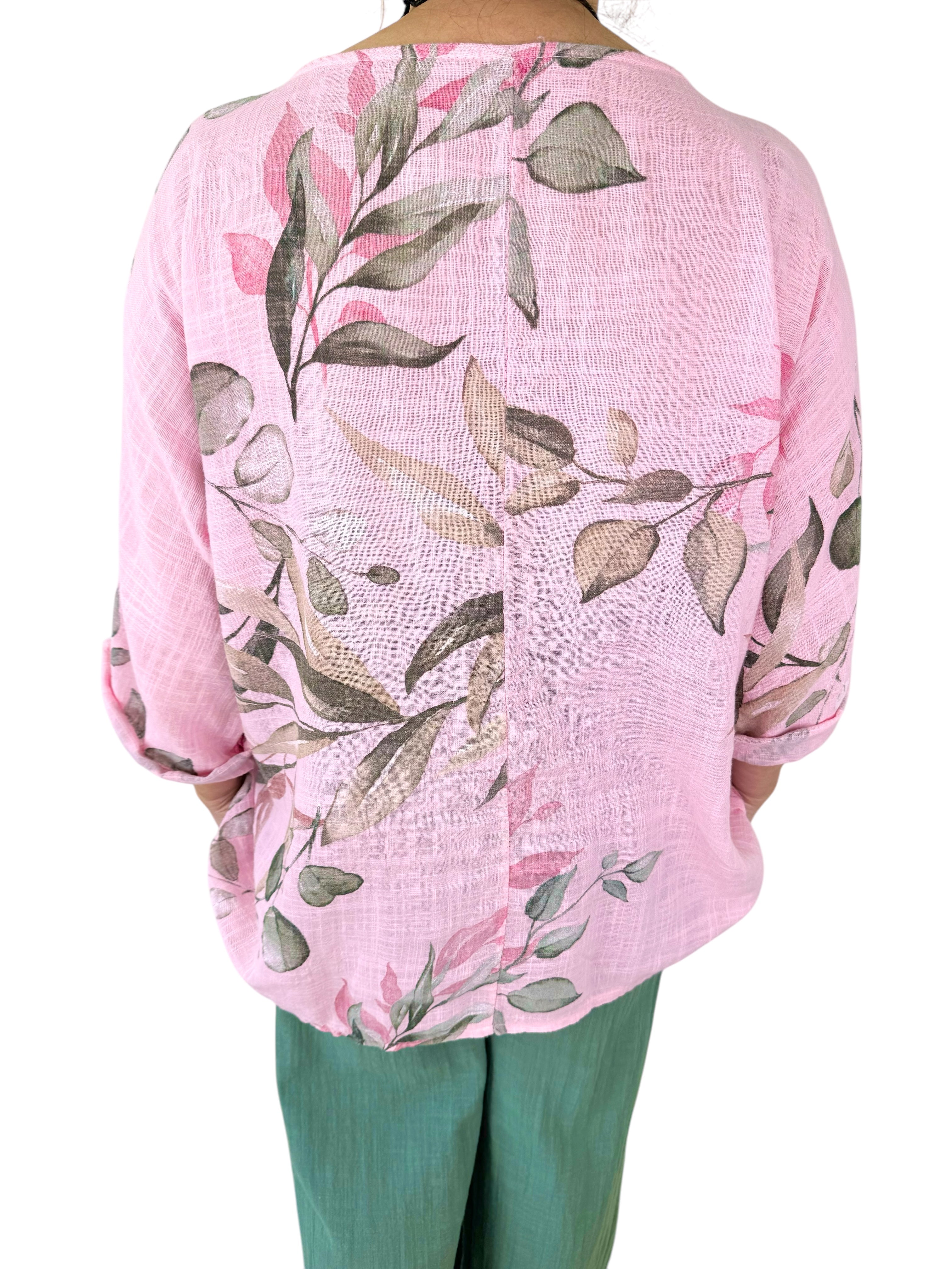 Pure Cotton Carla Necklace Top - Baby Pink