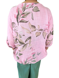 Pure Cotton Carla Necklace Top - Baby Pink