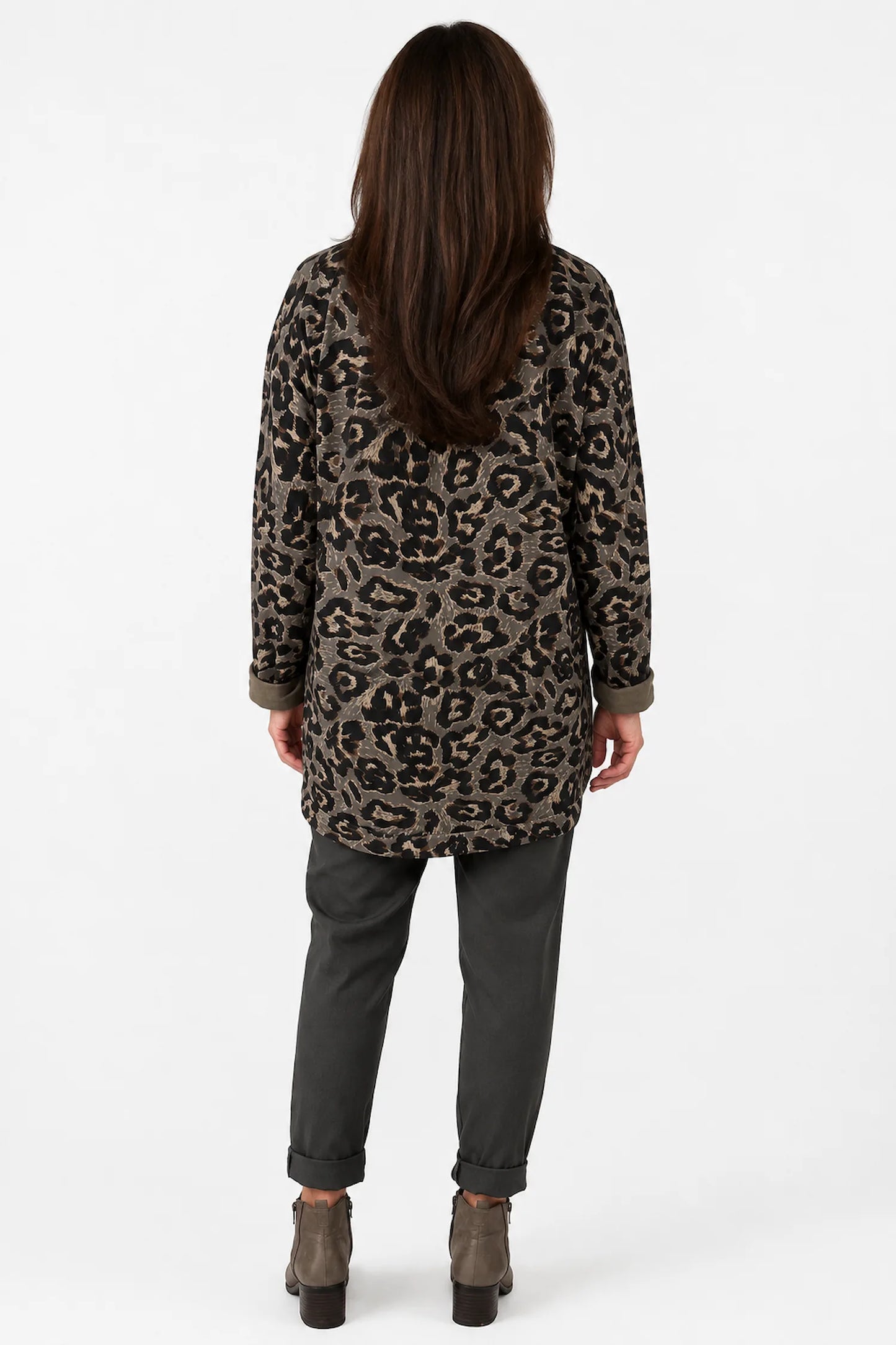 Pure Cotton Divera Leopard Top - Mocha
