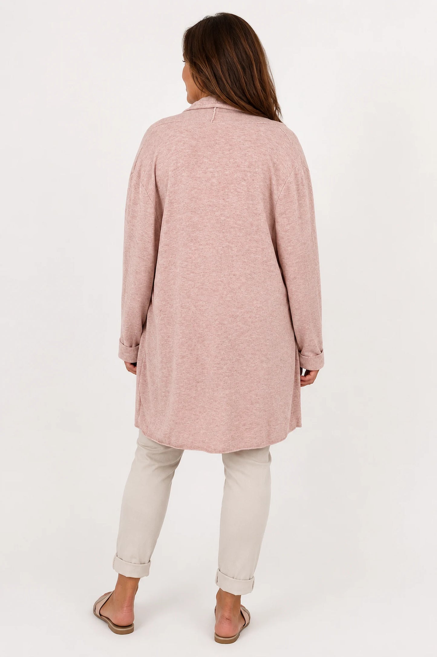 Soft Knit Tropez Cardigan - Fleck Pink