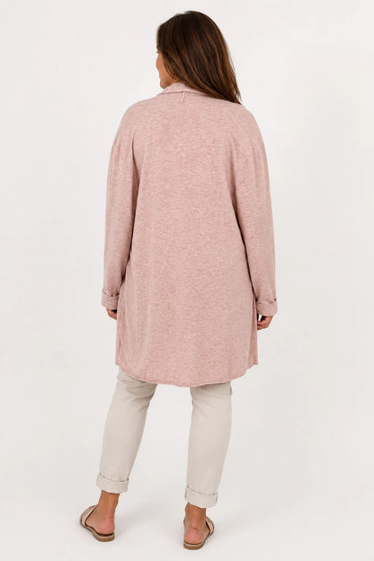 Soft Knit Tropez Cardigan - Fleck Pink