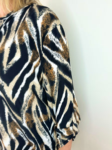 Animal Print Button Sleeve Céline Shirt AW24