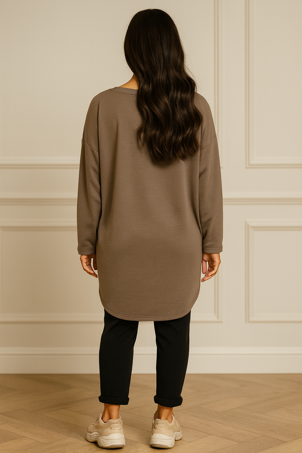Fara Golden Leopard Light Sweatshirt - Mocha