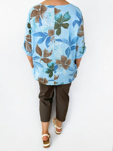 Pure Cotton Florenzi Top - Light Denim