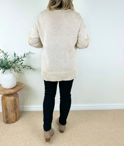 Soft Knit Sparkle Star Maisy jumper AW24 - Oatmeal