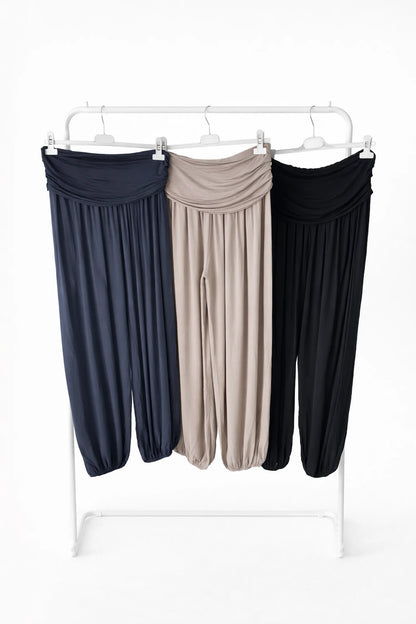 Pure Cotton Alexa Harem Pants - Black