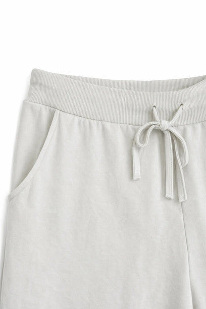 Cotton Elasticated Waist Drawstring Double Pocket Italia Joggers - Beige