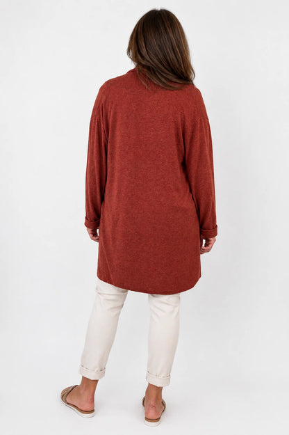 Soft Knit Tropez Cardigan - Spice Terracotta