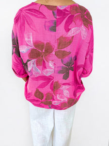 Pure Cotton Florenzi Top - Cerys Pink